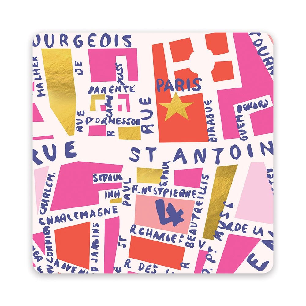 Rues de Paris - Mini Note Card Set with Stickers