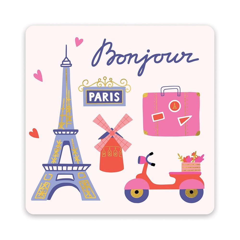 Rues de Paris - Mini Note Card Set with Stickers