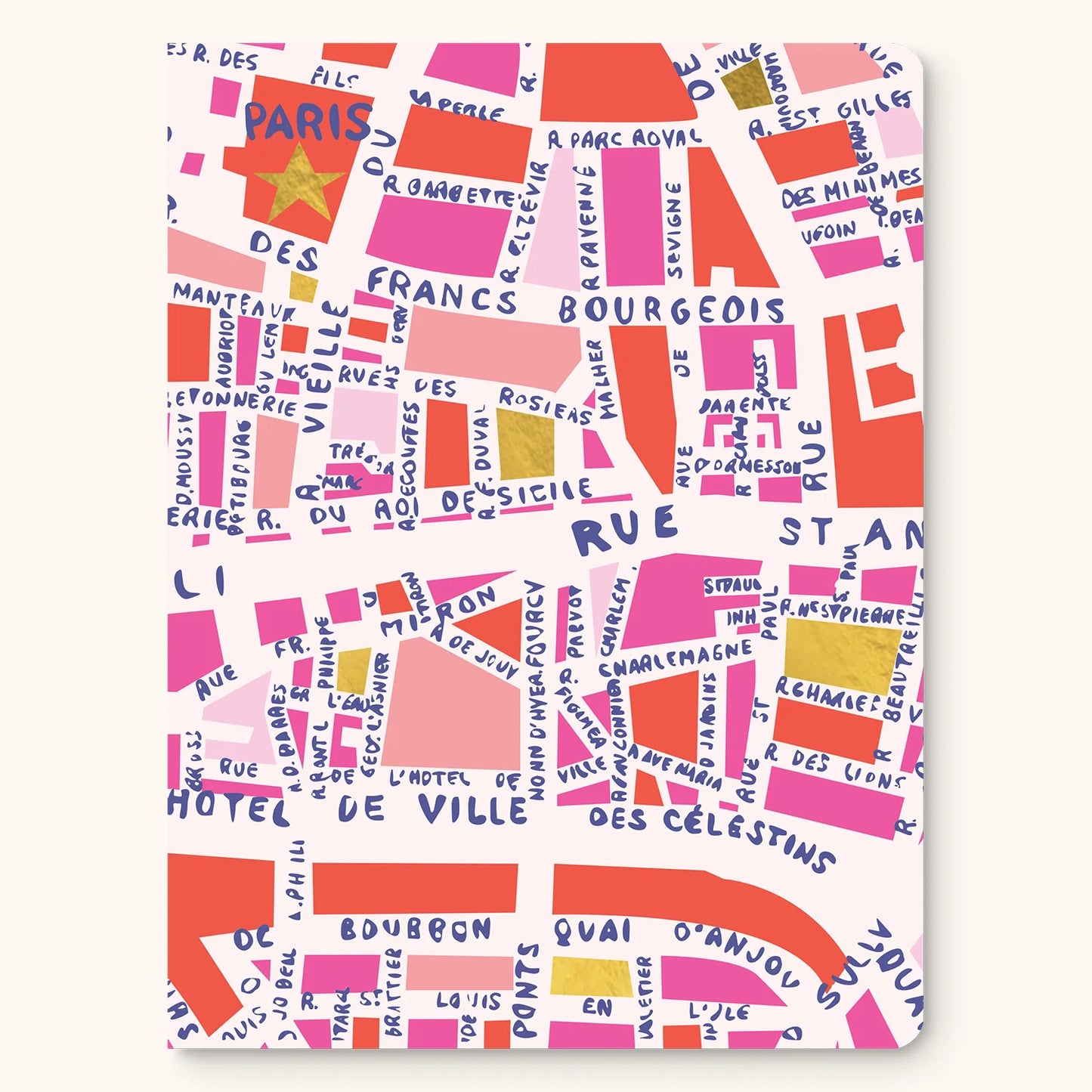 Rues De Paris - Medium Coptic Bound Journal