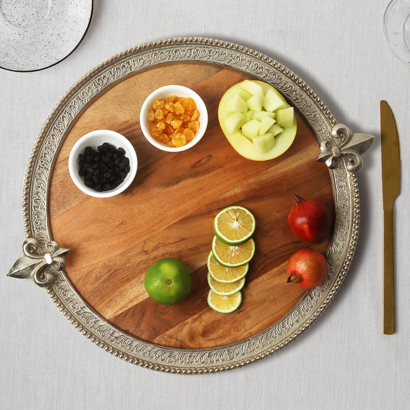 Fleur-De-Lis Beaded Tray