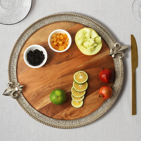 Fleur-De-Lis Beaded Tray