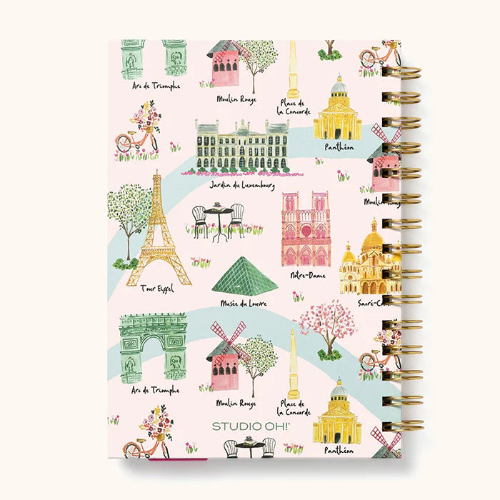 Sights of Paris - Oliver Notebook with Pen Pocket