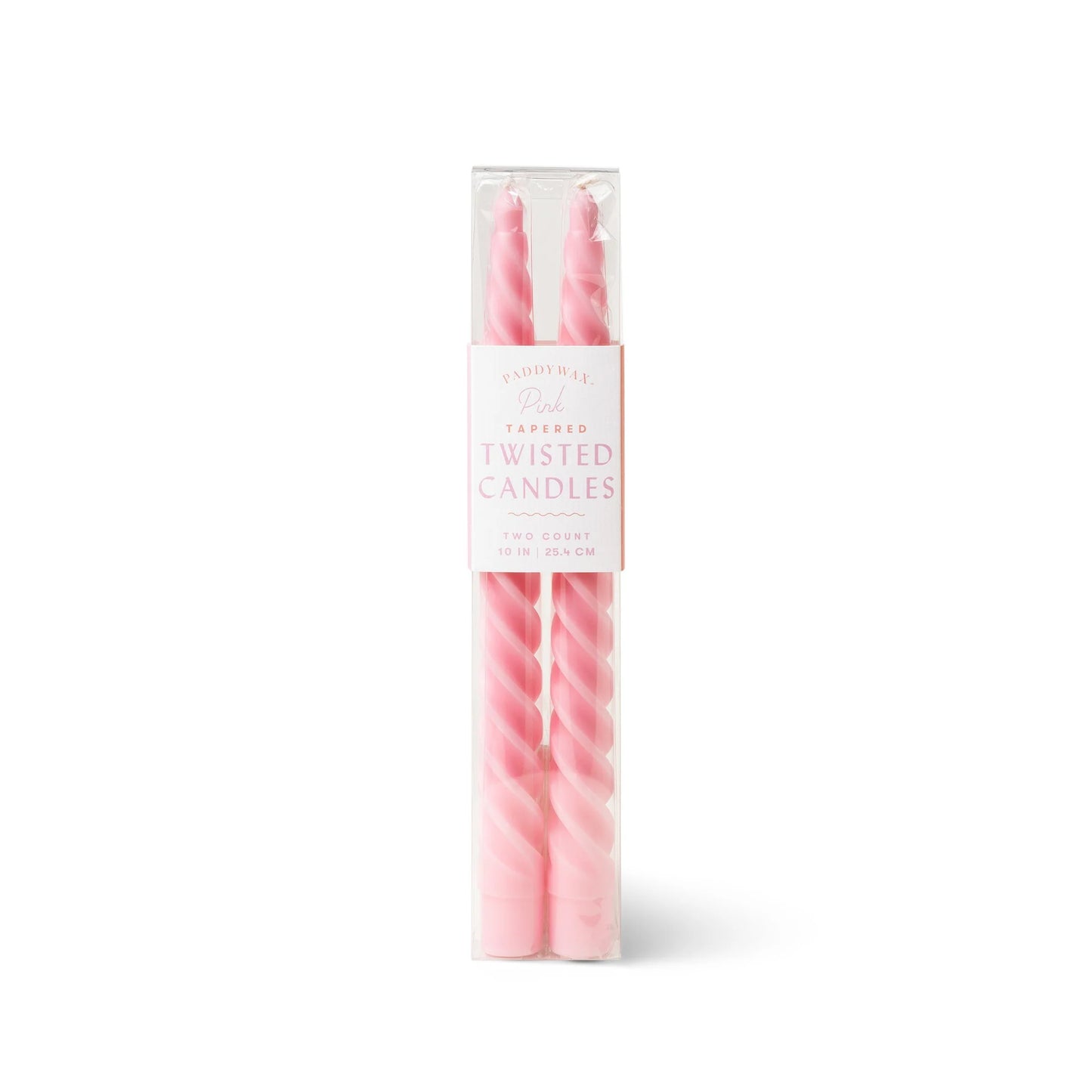 Twisted Taper Candles - Pink