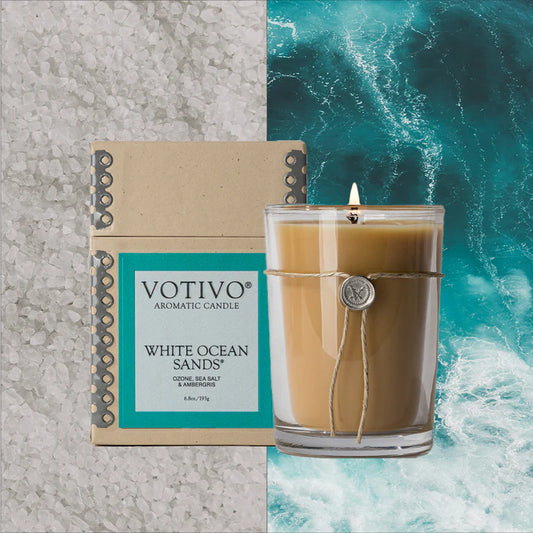 White Ocean Sands Aromatic Candle