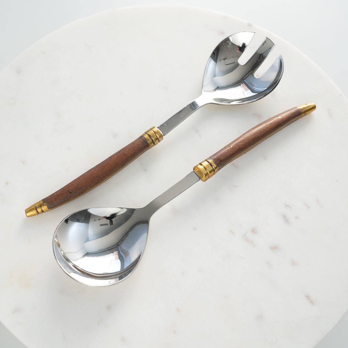 Wood Handle Salad Server