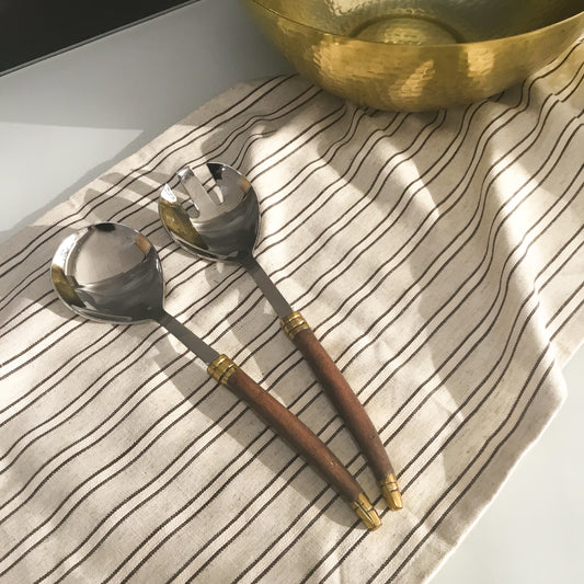 Wood Handle Salad Server