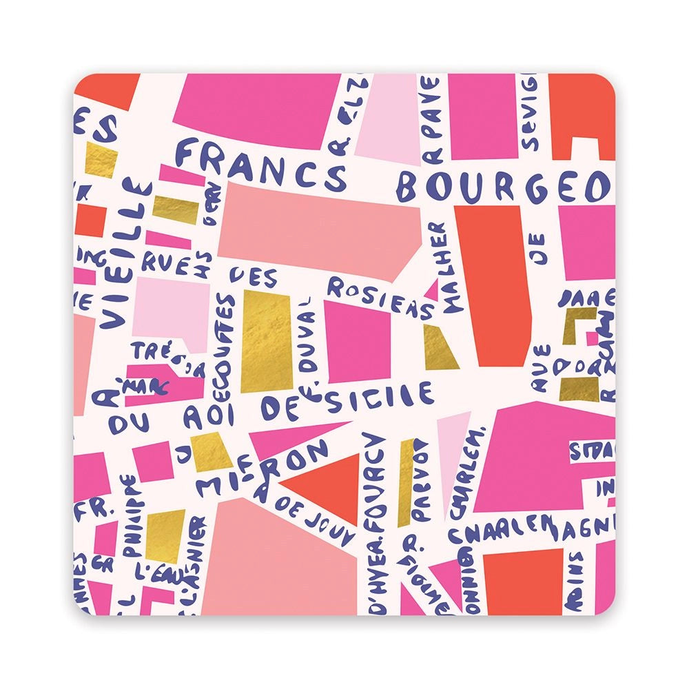 Rues de Paris - Mini Note Card Set with Stickers