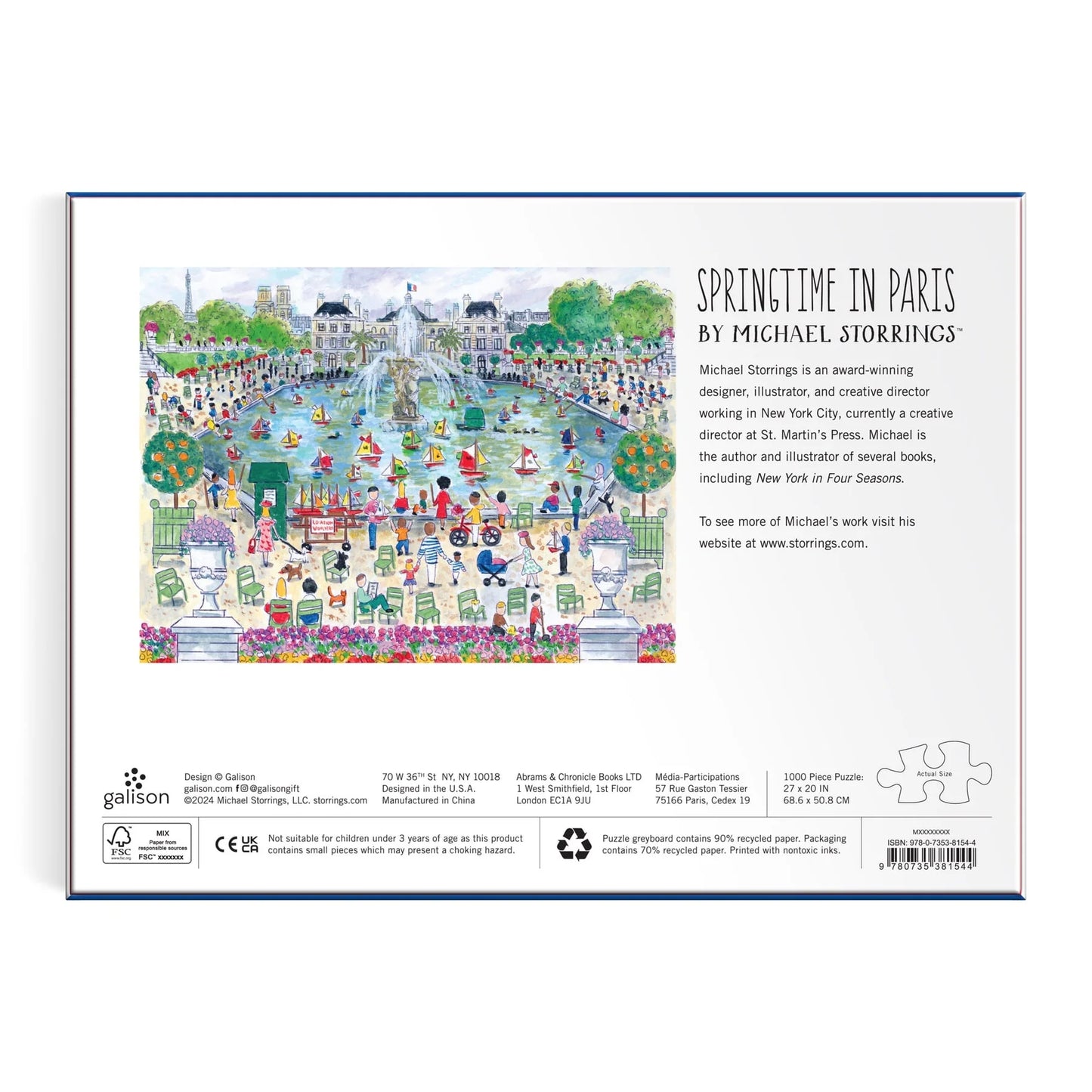 Springtime in Paris, 1000 Piece Puzzle