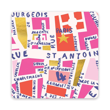 Rues de Paris - Mini Note Card Set with Stickers