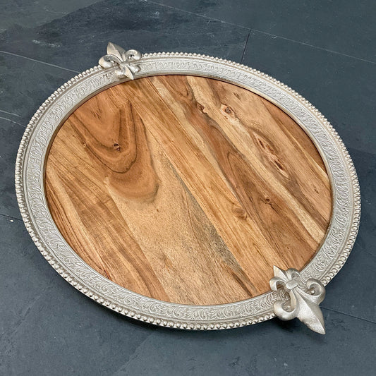 Fleur-De-Lis Beaded Tray