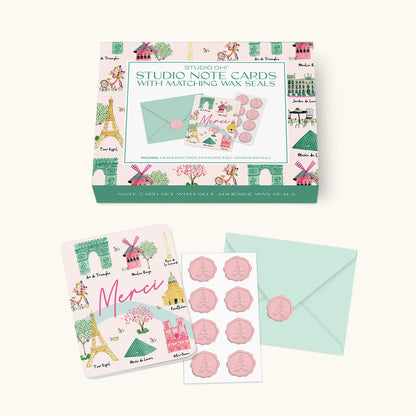 Sights of Paris -  Note Card Set with Wax Seals