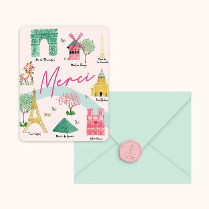 Sights of Paris -  Note Card Set with Wax Seals