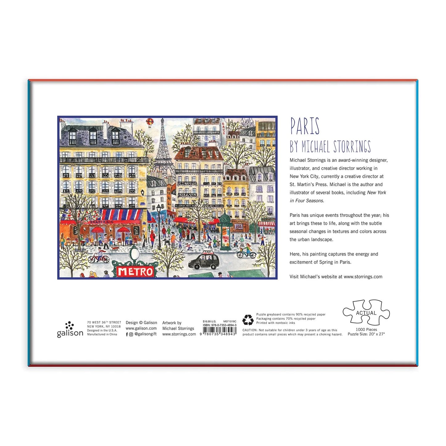 Paris, 1000 Piece Puzzle